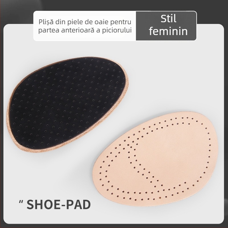 Talpă din lână de oaie pentru antepicior la încălțăminte cu toc feminine – anti-durere, anti-derapare, susținere antepicior, toate sezoanele