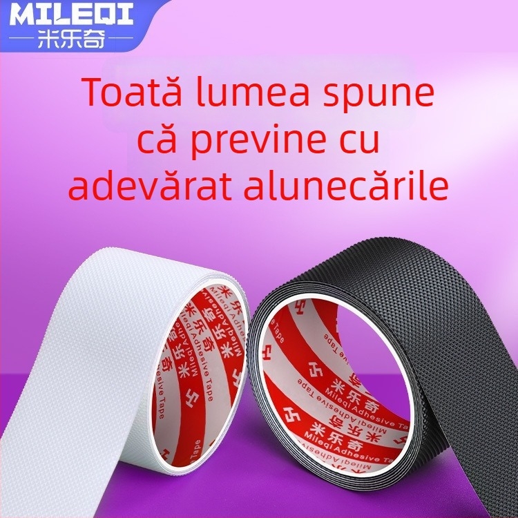 Bandă antiderapantă din cauciuc pentru podea de baie, model plasă, autoadezivă, grosime 0,75 mm, bandă cu adeziv pe o singură față