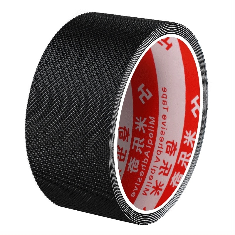 Bandă antiderapantă din cauciuc pentru podea de baie, model plasă, autoadezivă, grosime 0,75 mm, bandă cu adeziv pe o singură față