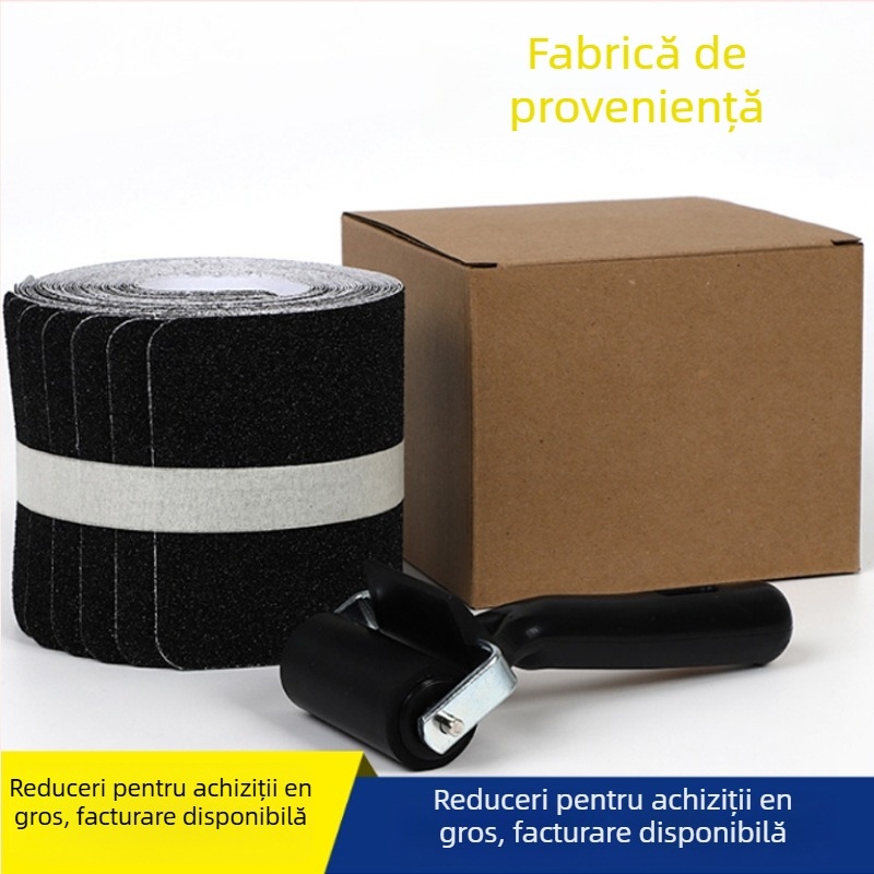Benzi antiaderare pentru scări, cu substrat PVC, adeziv acrilic, rezistente la uzură, vâscozitate înaltă, grosime reglabilă