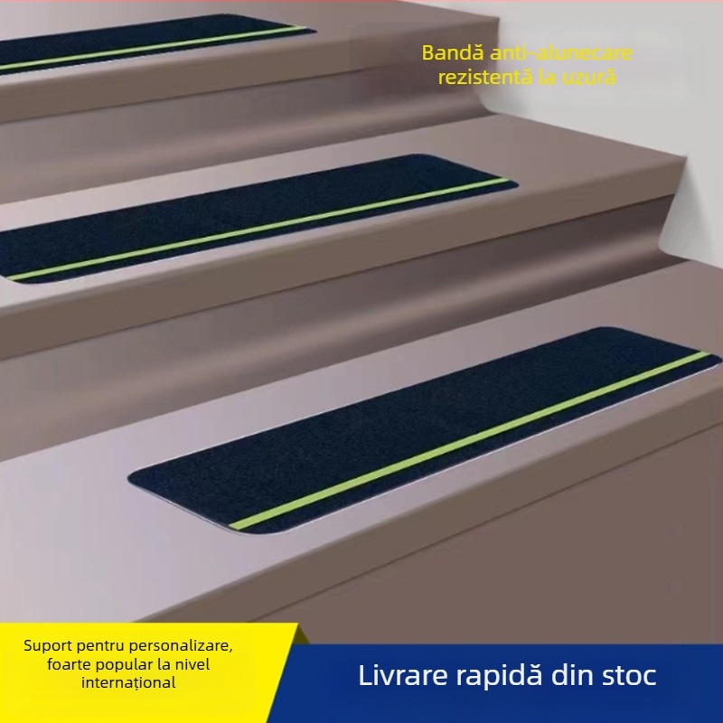 Benzi antiaderare pentru scări, cu substrat PVC, adeziv acrilic, rezistente la uzură, vâscozitate înaltă, grosime reglabilă