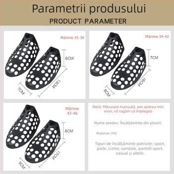 Extensor de pantofi din plastic, anti-deformare și anti-crease, dop de vârf modelat pentru adidași și pantofi casual