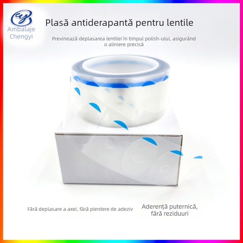 Etichete transparente antiderapante pentru ochelari, bază PET, nucleu PE, aderență puternică