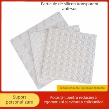 Granule din silicon anti-coliziune, tampon transparent autoadeziv anti-alunecare pentru ușile de dulap și sertare, absorbant fonic, brand Daji
