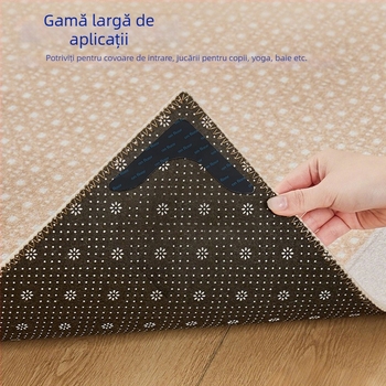 Covorașe antiderapante în formă de L, autoadezive, fără urme, pentru mobilier și electrocasnice, PU+adeziv