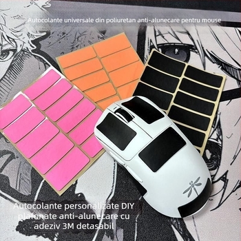 Etichetă autoadezivă antiderapantă pentru mouse și tastatură, poliuretan, adeziv 3M, absorbție de transpirație