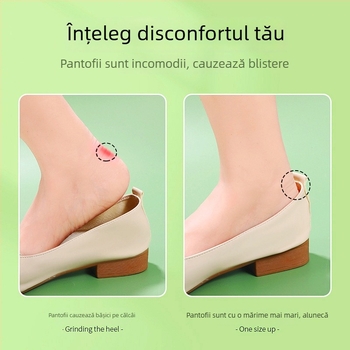 Autocolante din silicon pentru călcâie, transparente – fără adeziv, model 7026, pentru papuci, toamnă, stil zilnic