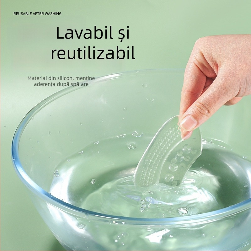 Autocolante din silicon pentru călcâie, transparente – fără adeziv, model 7026, pentru papuci, toamnă, stil zilnic