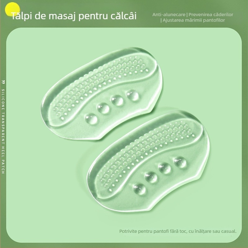 Autocolante din silicon pentru călcâie, transparente – fără adeziv, model 7026, pentru papuci, toamnă, stil zilnic