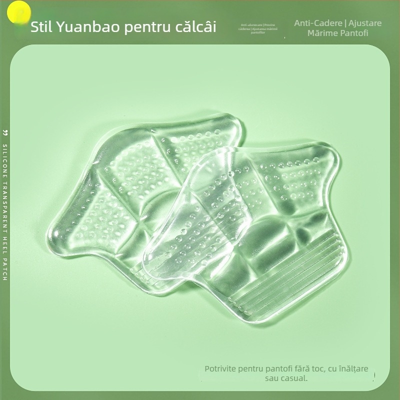 Autocolante din silicon pentru călcâie, transparente – fără adeziv, model 7026, pentru papuci, toamnă, stil zilnic