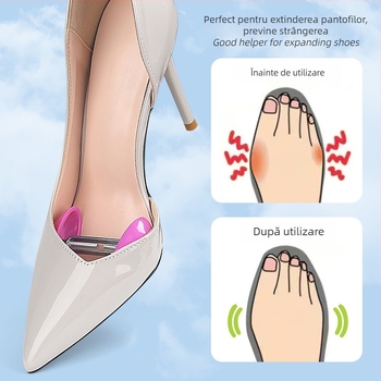 Extensor reglabil pentru pantofi și extensor degetelor — ABS aluminiu, pentru tocuri înalte și pantofi cu talpă plată; potrivit pentru încălțăminte sport, piele, botine, casual și textile