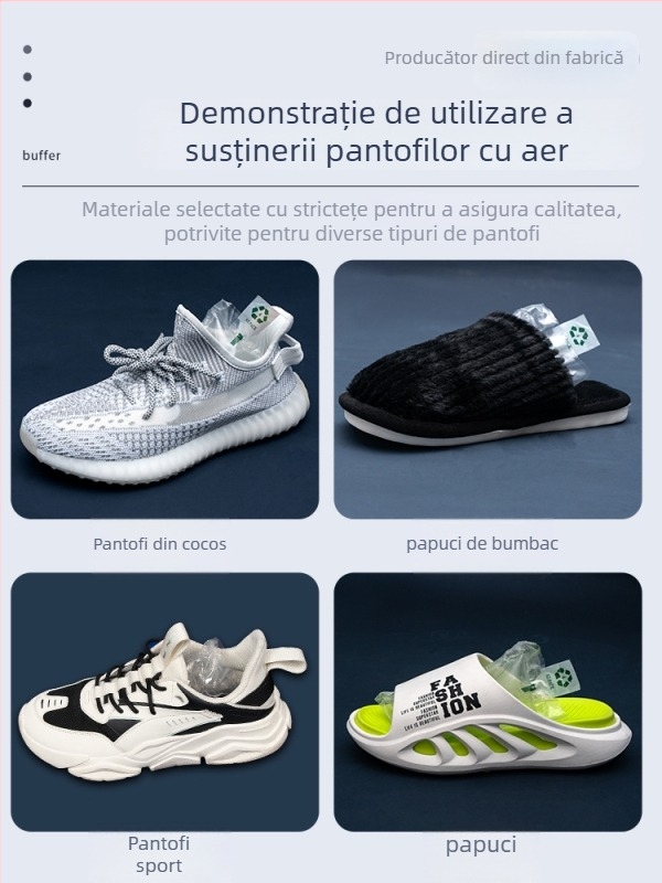 Saci de umplere pentru întinderea pantofilor — Stil îmbunătățit și Stil obișnuit; Model nou îmbunătățit; Cantități: 100, 1000, 5000, 10000 bucăți