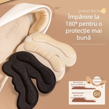 Etichetă adezivă antiderapantă pentru călcâi, pentru încălțăminte sport, casual și de lucru | Cool Shun | utilizare de toamnă | model: etichetă pentru călcâi