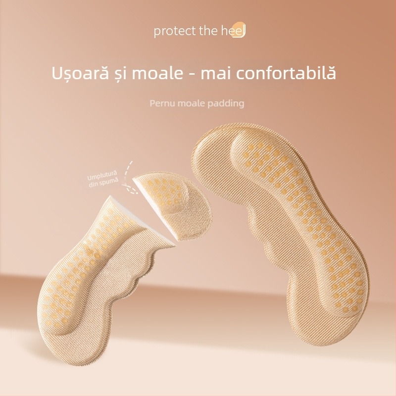 Etichetă adezivă antiderapantă pentru călcâi, pentru încălțăminte sport, casual și de lucru | Cool Shun | utilizare de toamnă | model: etichetă pentru călcâi