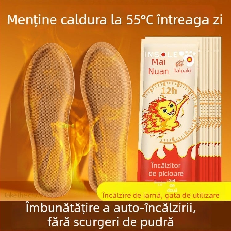 Insoles autoîncălzite universale pentru iarnă, potrivire universală, căldură la temperatură constantă, mugwort pentru mers