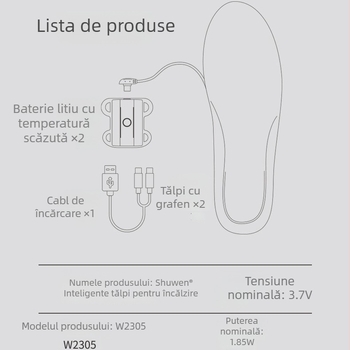 Talpă încălzită cu arc – talpă întreagă, material Poron PU gel velvet, compatibilă cu încălțăminte sport, piele, bocanci, casual și de lucru; marcă privată autorizată