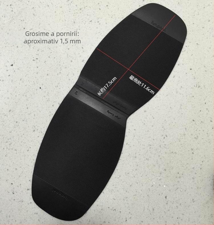 Padă de toc din cauciuc cu folie protectoare pentru talpă — rezistent la uzură, antiderapant, silențios