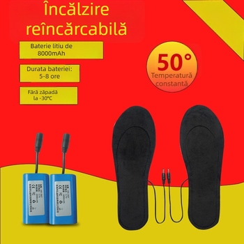 Tălpi încălzite USB, temperatură reglabilă – unisex, talpă EVA, exterior velur, design modern