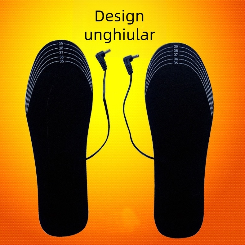 Jiabei talpă încălzită USB pentru papuci/încălțăminte de casă – partea superioară din EVA polyester, alimentare USB, unisex