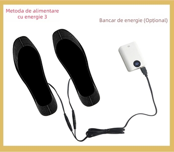 Talpă încălzită USB pentru papuci – unisex, lavabilă, tăiere la mărime, Jiabei