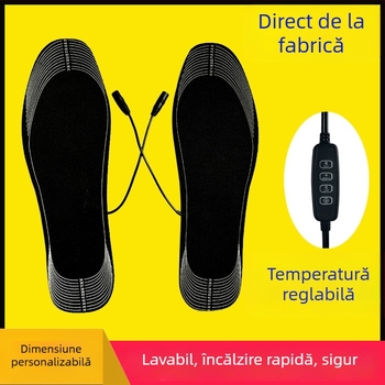 Talpă încălzită USB pentru papuci – unisex, lavabilă, tăiere la mărime, Jiabei