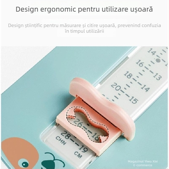 Instrument de măsurat lungimea piciorului pentru copii, ABS material, interval de măsurare 0–19 cm, set de 100 bucăți, uz casnic