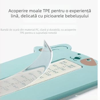 Instrument de măsurat lungimea piciorului pentru copii, ABS material, interval de măsurare 0–19 cm, set de 100 bucăți, uz casnic