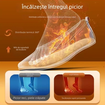 Talpă autoîncălzită pentru iarnă - fără încărcare, unisex, model 1-2, pentru pantofi universali, adulți