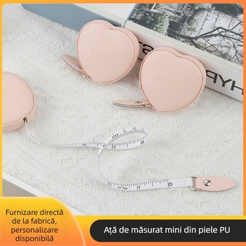 Jin xun bandă de măsurat din PU piele – mică, personalizabilă pentru îmbrăcăminte, interval de măsură 1,5–2 m, trei circumferințe