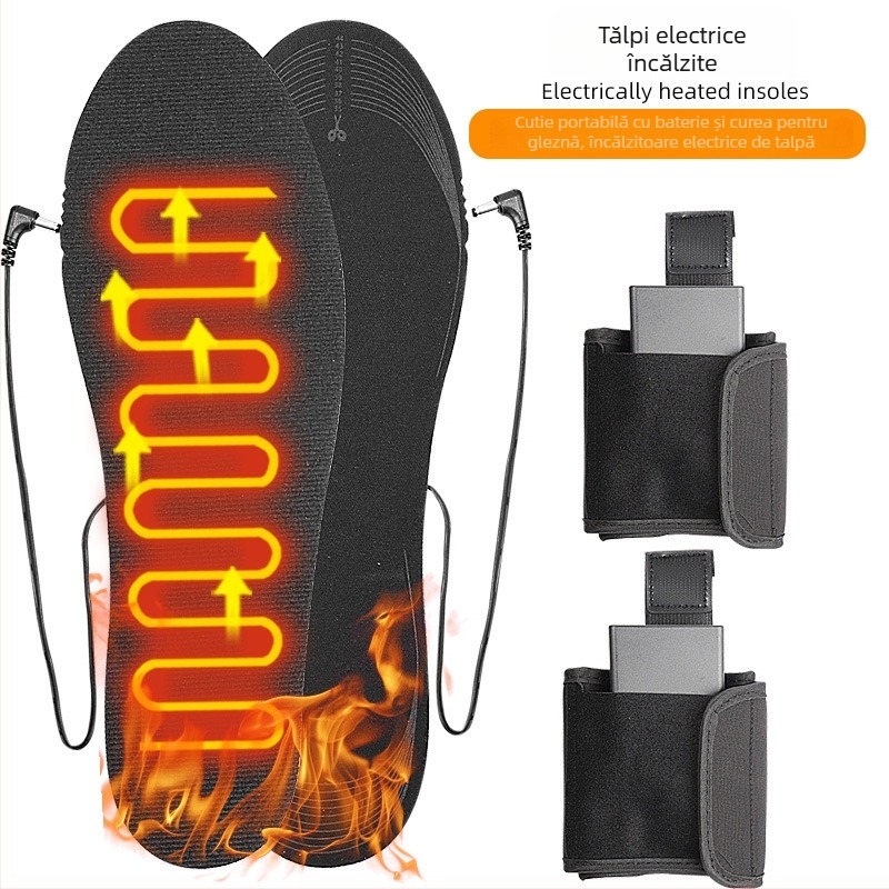 Talpă încălzită electric din EVA cu fire de carbon; talpă integrală; potrivită pentru adidași, pantofi casual, ghete; sex: Unisex