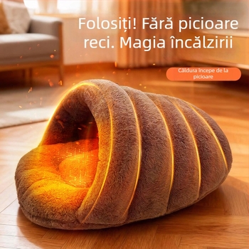 Papuci încălziți cu USB, partea superioară din bumbac, talpă TPE (Unisex; Brand Wu xuli)