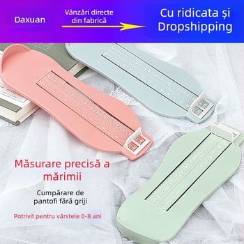 Măsurător pentru lungimea interioară a încălțămintei la copii, măsurarea lungimii piciorului, pentru 0–8 ani, utilizare acasă
