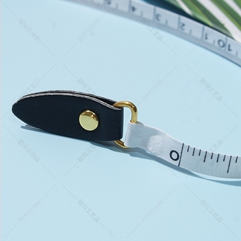 Ruletă de măsurat din piele PU, Crown average, intervalul 1.5m/2m/3m, personalizare disponibilă