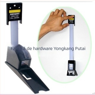PT-802 ABS Măsură de înălțime retractabilă montată pe perete, cu bandă triunghiulară, 0-200 cm