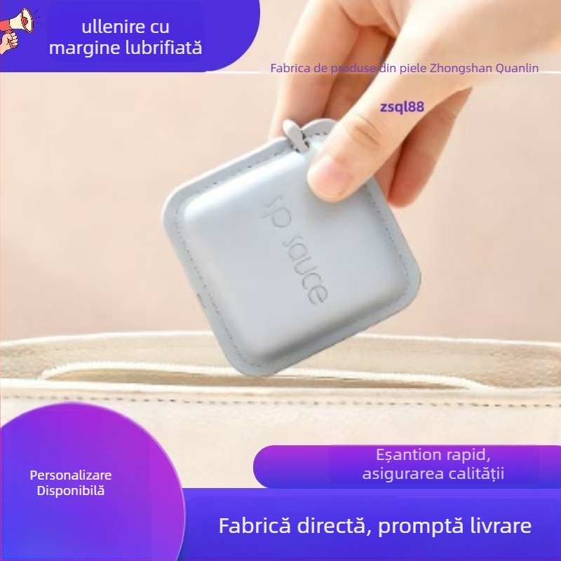 Ruletă din piele – portabilă, model 13525, rază 2 m, ambalaj 250 buc., personalizare disponibilă