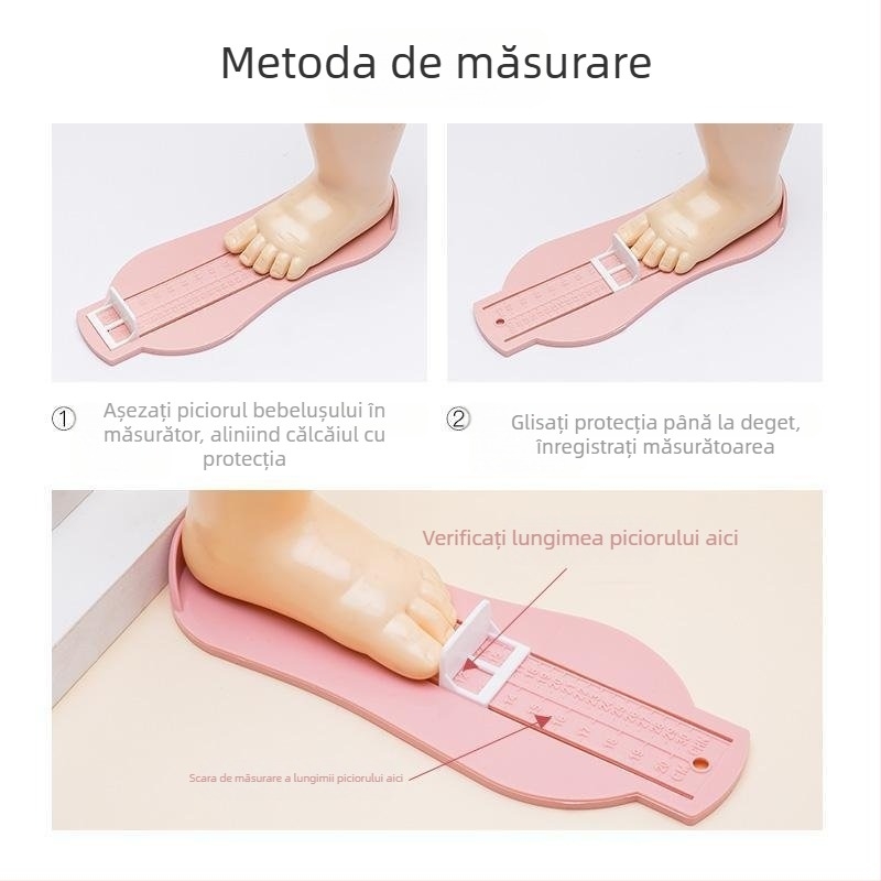 Ebmini Instrument de măsurare a lungimii piciorului pentru copii – Plastic, pentru încălțăminte pentru copii, origine Wenzhou, Zhejiang