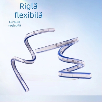 Rigla flexibilă, în formă de șarpe, de 30 cm, pentru realizarea plăcilor și diagramelor