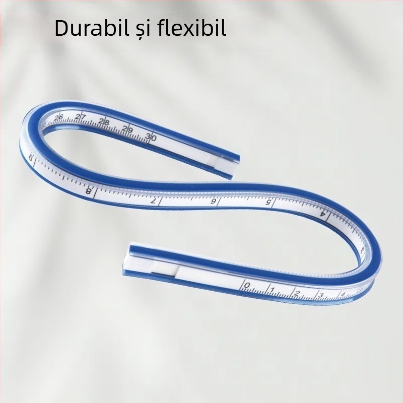 Rigla flexibilă, în formă de șarpe, de 30 cm, pentru realizarea plăcilor și diagramelor