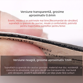 Film de talpă antiaderent din PVC pentru pantofi, strat transparent silențios, pentru toate sezoanele, Muse Standing