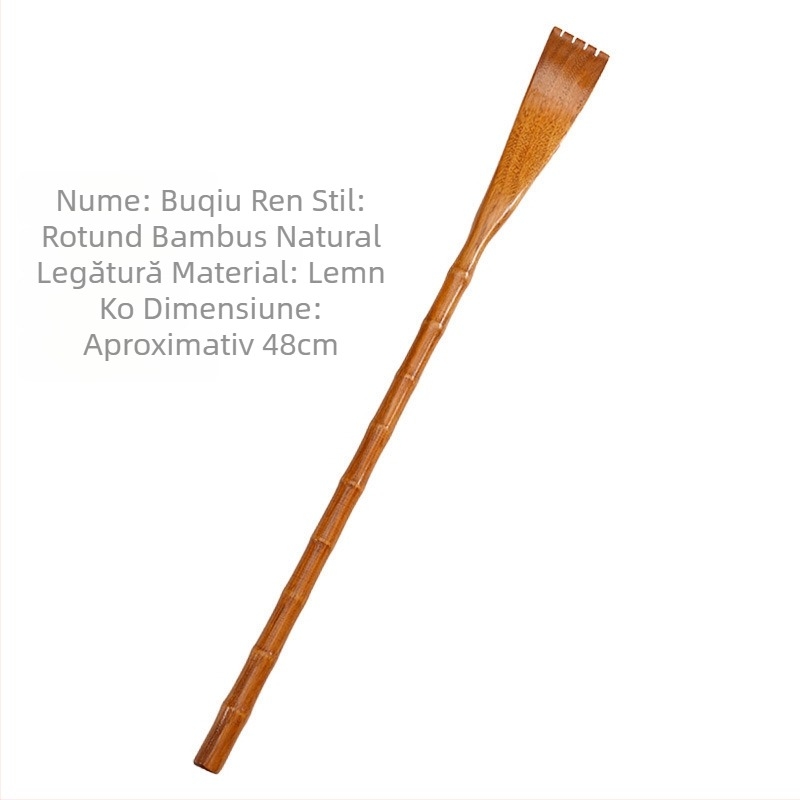 Scărpinător din lemn solid, multifuncțional, pentru vârstnici — uz casnic, masaj și alinare de mâncărime, lemn/bambus