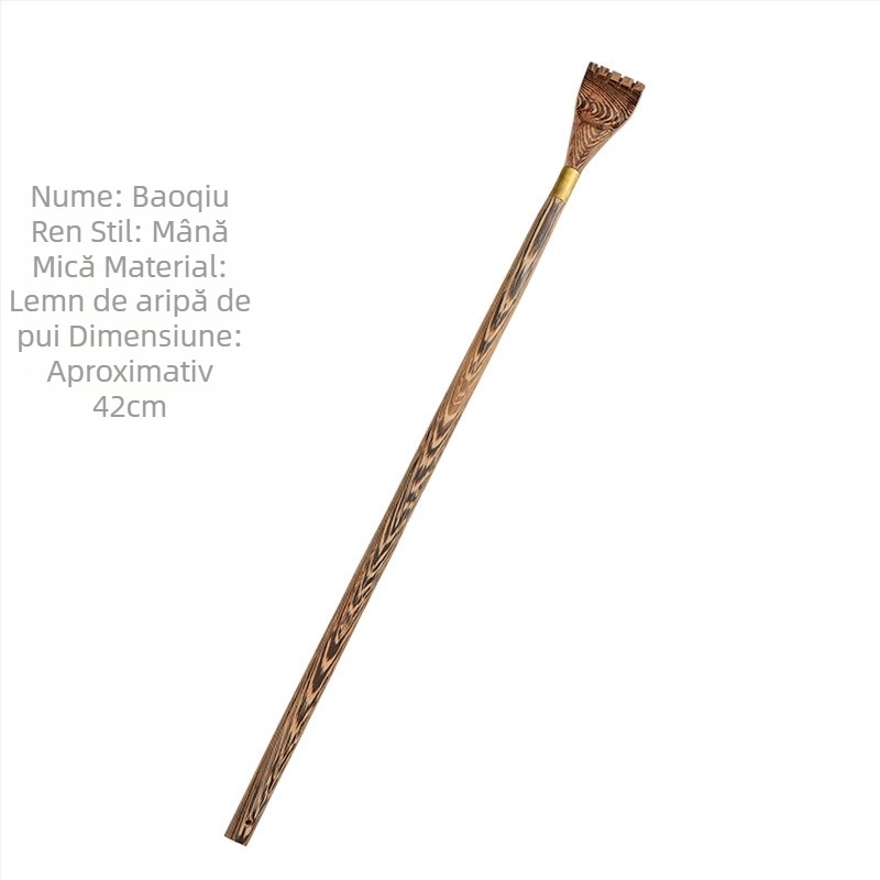 Scărpinător din lemn solid, multifuncțional, pentru vârstnici — uz casnic, masaj și alinare de mâncărime, lemn/bambus