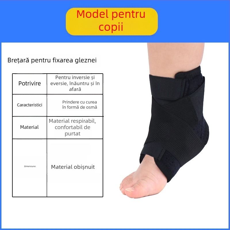 Orteza de gleznă cu protecție respirabilă și suport reglabil, potrivire universală