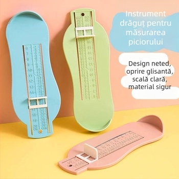 Instrument din plastic pentru măsurarea lungimii piciorului la sugari și copii mici, riglă interioară pentru lungimea pantofilor, universal pentru uz casnic