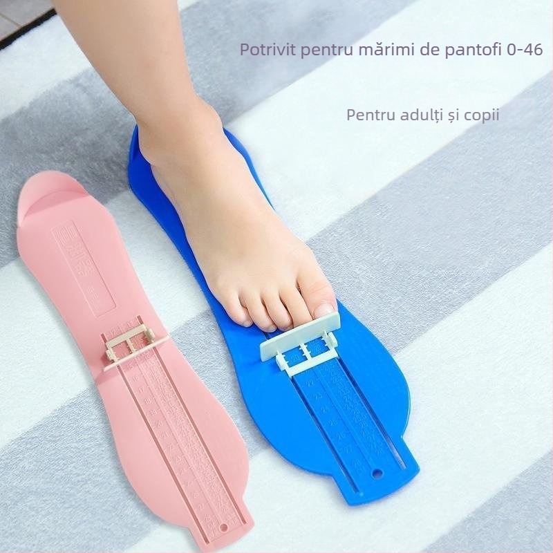 Măsurător pentru picior pentru adulți și copii – Instrument universal de măsurare a mărimii pantofilor, din plastic