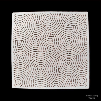 Instrument de trasare DIY pentru sashiko – Șablon moale, transparent, reutilizabil, cu cercuri concentrice și spirale; Material: Altul; Importat: Nu; Brand: Altă