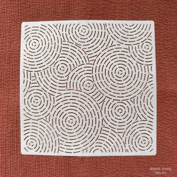 Instrument de trasare DIY pentru sashiko – Șablon moale, transparent, reutilizabil, cu cercuri concentrice și spirale; Material: Altul; Importat: Nu; Brand: Altă