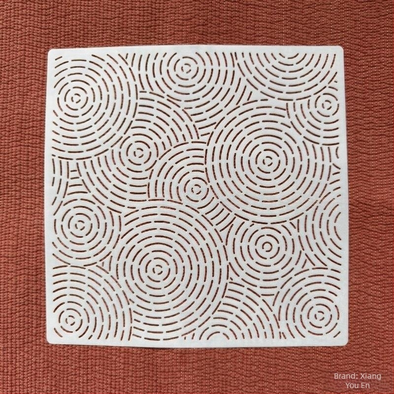 Instrument de trasare DIY pentru sashiko – Șablon moale, transparent, reutilizabil, cu cercuri concentrice și spirale; Material: Altul; Importat: Nu; Brand: Altă