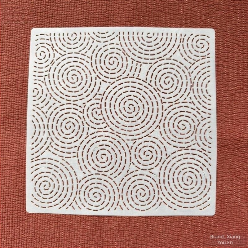 Instrument de trasare DIY pentru sashiko – Șablon moale, transparent, reutilizabil, cu cercuri concentrice și spirale; Material: Altul; Importat: Nu; Brand: Altă