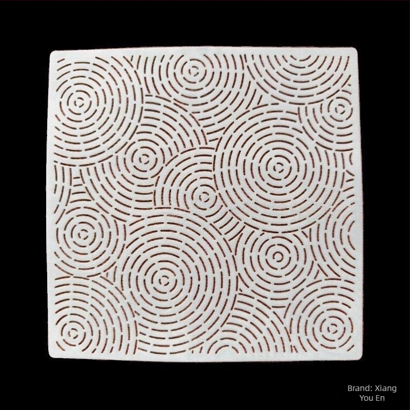 Instrument de trasare DIY pentru sashiko – Șablon moale, transparent, reutilizabil, cu cercuri concentrice și spirale; Material: Altul; Importat: Nu; Brand: Altă