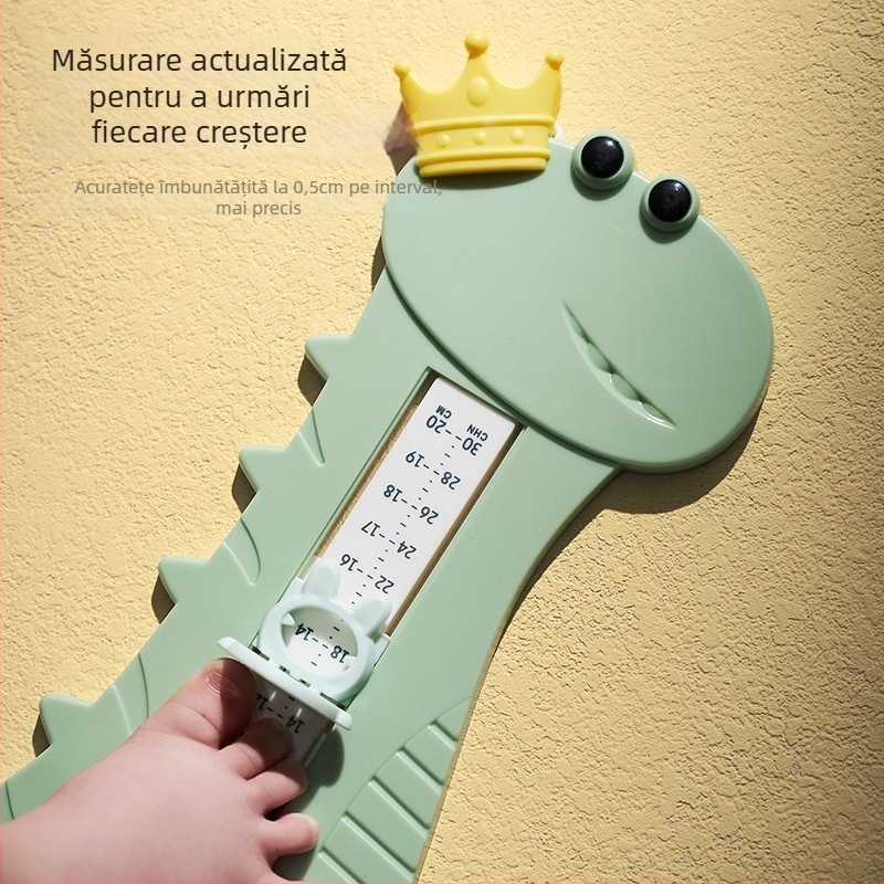 Instrument de măsurat piciorul pentru bebeluți și copii – riglă pentru lungimea piciorului, ABS plastic, Model 825, Stil Cartoon Paradise